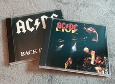 AC/DC Music CD Lot of 2 AC/DC Back in Black 1980 and AC/DC Live 1992