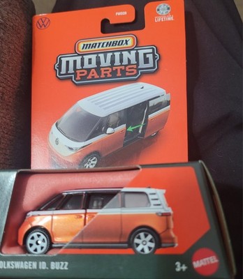 2026 Matchbox Moving Parts Orange 2024 Volkswagen ID Buzz Sliding Door New