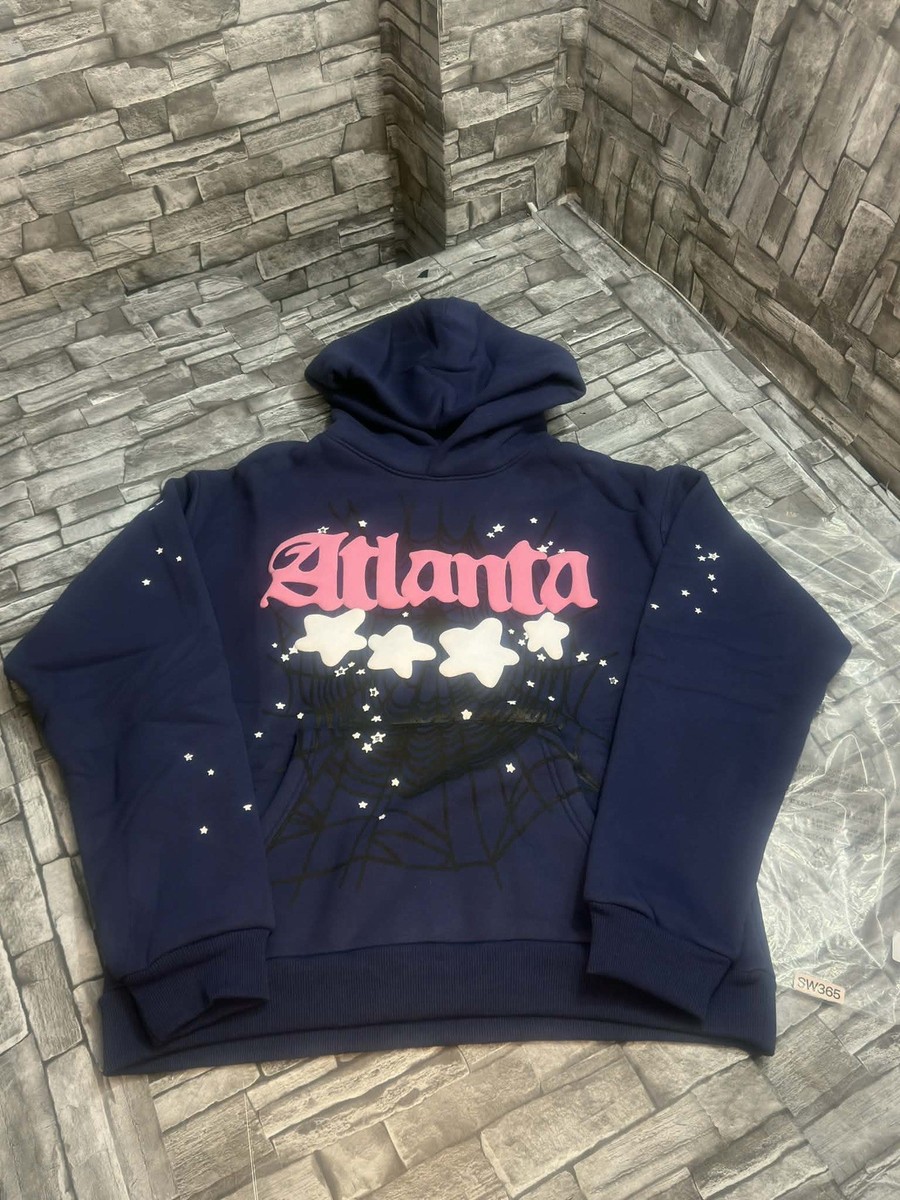 Atlanta スパイダーウェブ パーカー ネイビー*4 Blue “Atlanta” Sp5der Web Hoodie - Size Medium | eBay