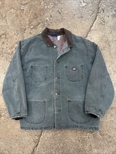 Vintage 90s Dickies Mens Blanket Lined Chore Barn Jacket XXL Coat Green