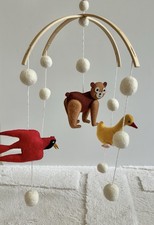 Nestig Eric Carle Brown Bear, Red Bird, Yellow Duck, Baby Crib Mobile Felt