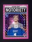 2025 Panini Mosaic - Notoriety Jaxson Dart #11  Pink Fluorescent Prizm (RC)