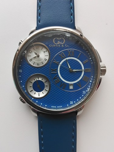 New, Old Stock - Curtis & Co BIG Time Air THREE TIME ZONE Swiss Movement Watch