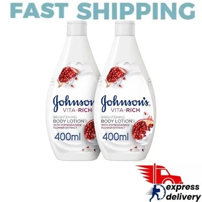 2x Johnson's Body Lotion Vita-Rich Brightening With Pomegranate Flower 400ml