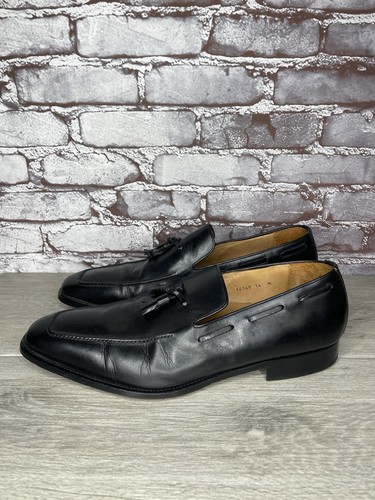 Mocassini eleganti Magnanni Remo neri in pelle nappa scarpe uomo taglia 14M US/47EU - Foto 19 di 24