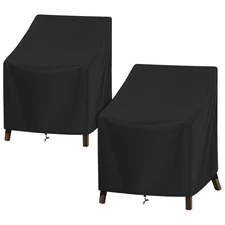SunPatio Outdoor Chair Covers Waterproof, 2 Pack Patio Chair Covers with Wind...