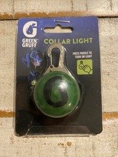 Green Gruff - LED CLIP ON SAFETY LIGHT - CAT DOG COLLAR PENDANT - 2 Settings