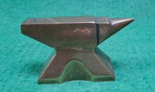 Vintage Solid Brass Jewellers Watchmakers Miniature Anvil - Stamped H Brace #45