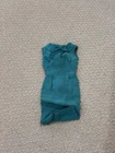 Mattel Barbie Green Silk Sheath Dress 1960s Vintage Doll In Good Condition