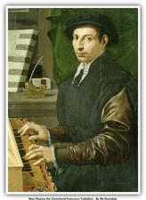 Man Playing the Clavichord Francesco Traballesi
