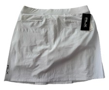 RLX Ralph Lauren Women's 16" Performance Back Pleated Golf Tennis Skort M White