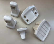 White Ceramic Bathroom Accessories Towel Bar Toothbrush HOLDERS Soap Dish  Hook