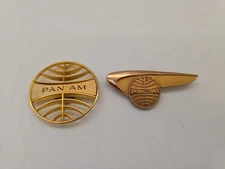 Pan Am Airlines Stewardess Wings LG Balfour GF  & Hat Device 1979-1991 5th Issue