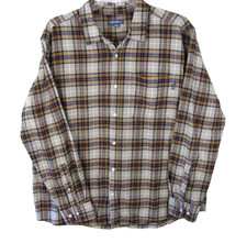 Eddie Bauer Button Up Long Sleeve Cotton Bristol Flannel Shirt Men's XXL