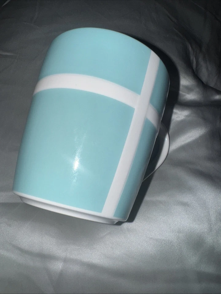 Tiffany & Co. Taza de café con arco cinta hueso China taza azul hecha en Japón auténtica Foto 4 de 4