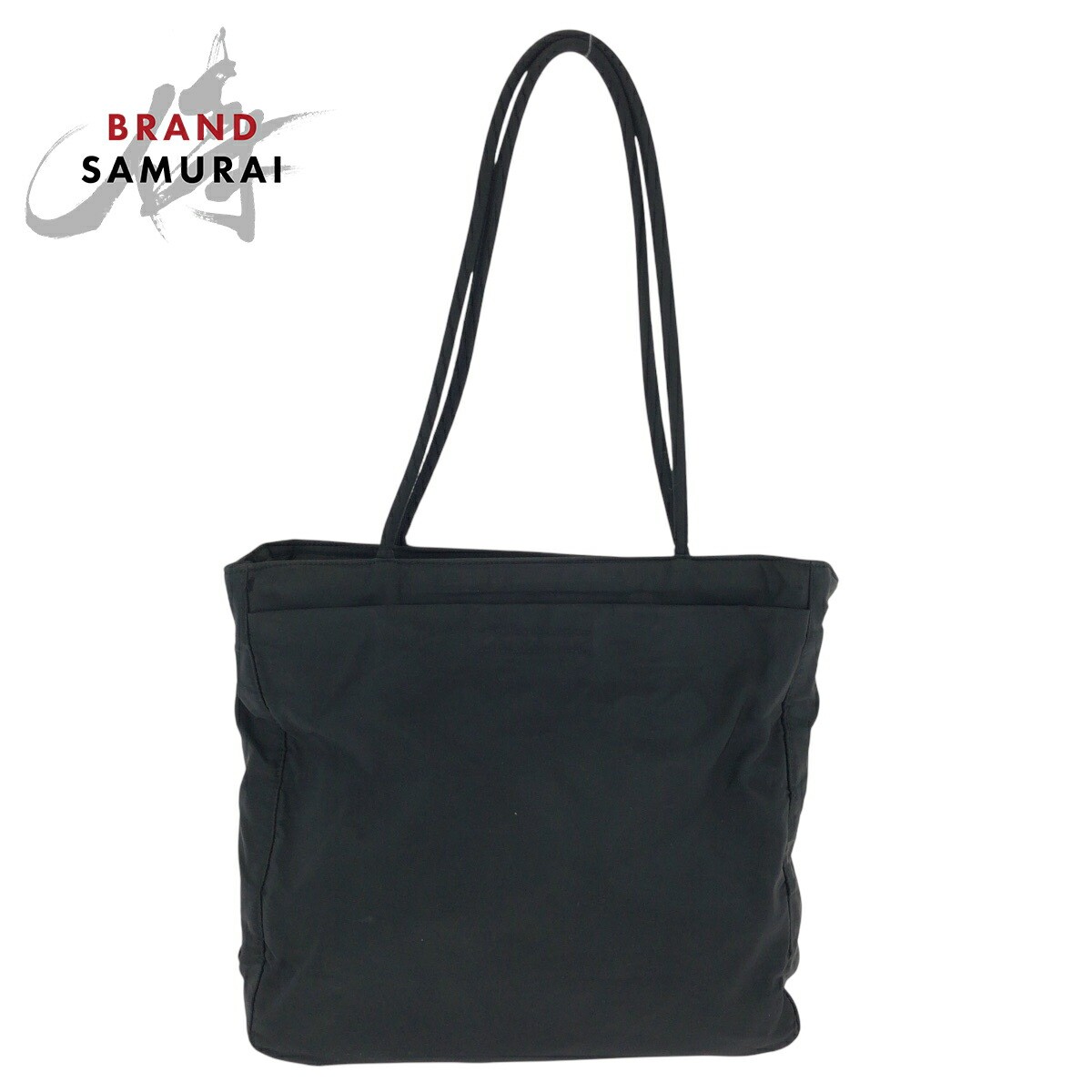 Prada Black Silver Metal Nylon Tote Shoulder Bag Women 500354