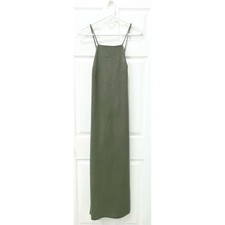 Urban Outfitters Urban Renewal Remnants Slub Linen Open-Back Midi Dress M