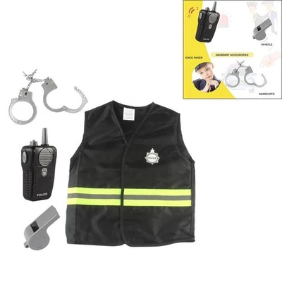 Police Deguisement Enfant Policier Costume Accessoires Police Menottes Lunettes - Photo 1/4