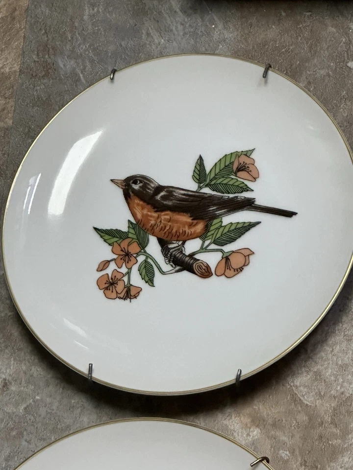 Set De 4-MEDICINAN MARCUS/Fitz And Floyd-Bird On A Branch Series-c 1975-Japón-A++++ Foto 4 de 4