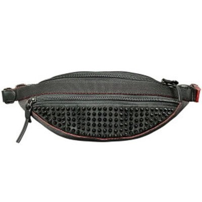 Christian Louboutin スタッズボディバッグ Christian Louboutin Paris NYC Crossbody Waist Bag Studs Black Used