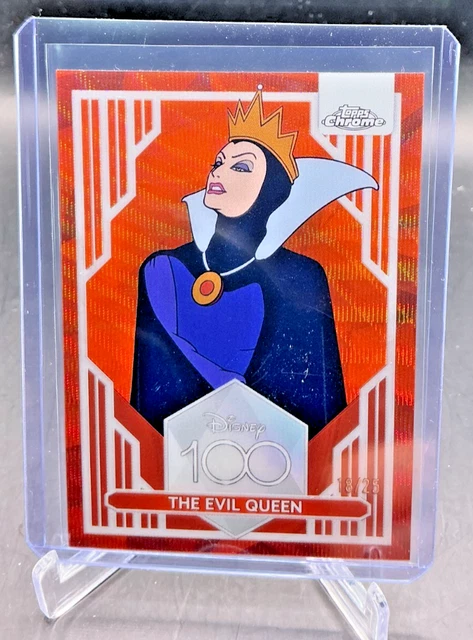 2023 Topps Disney Chrome The Evil Queen Orange Wave Refractor 18/25 #76