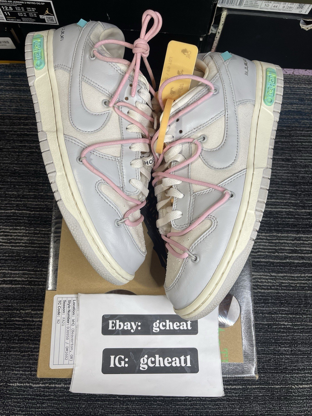 OFF WHITE X NIKE Nike Off White x Dunk Low 09 di 50 taglia 10M US