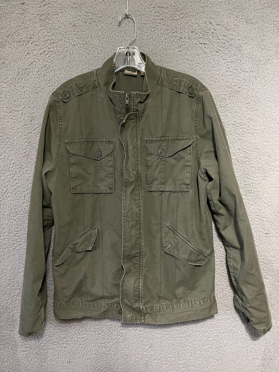 All Son Brand Mens Jacket Military Size Medium Button Up All Son Brand Mens Jacket Military Size Medium Button Up