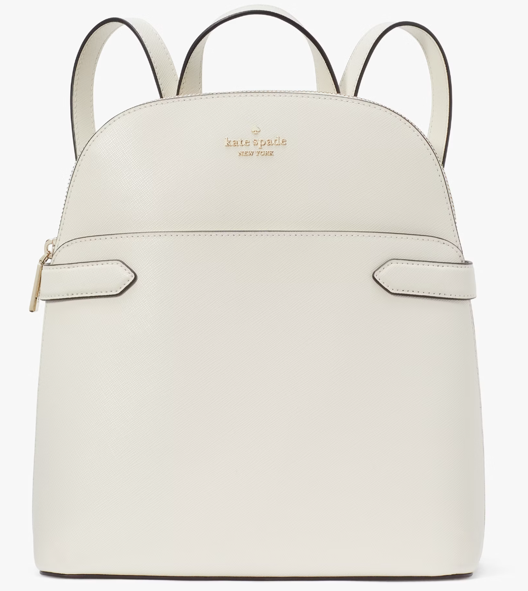 NWB Kate Spade Staci Dome Backpack Ivory White Leather KG021  display picture 2