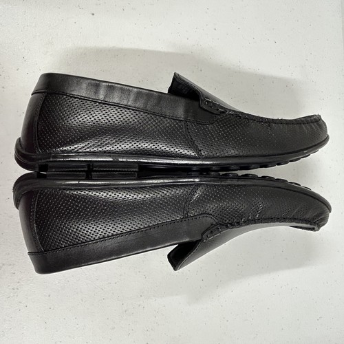 Franco Fortini Men's Slip on Loafer Shoes Black Leather Size US 11 Memory Foam - Picture 14 of 17