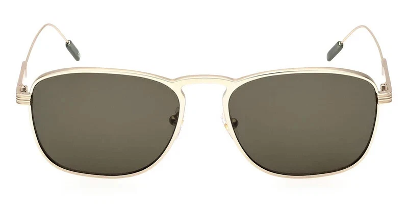 Gafas de sol Ermenegildo Zegna EZ0219 32N marco cuadrado de metal dorado mate 56-17-140 Foto 2 de 3