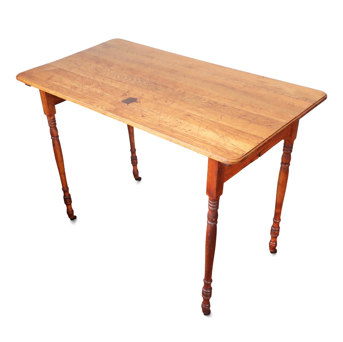 当時もの 未使用 ヴィンテージ レトロ 折り畳み 裁縫テーブル 19th Century Folding Sewing Table with Yardstick Top | eBay