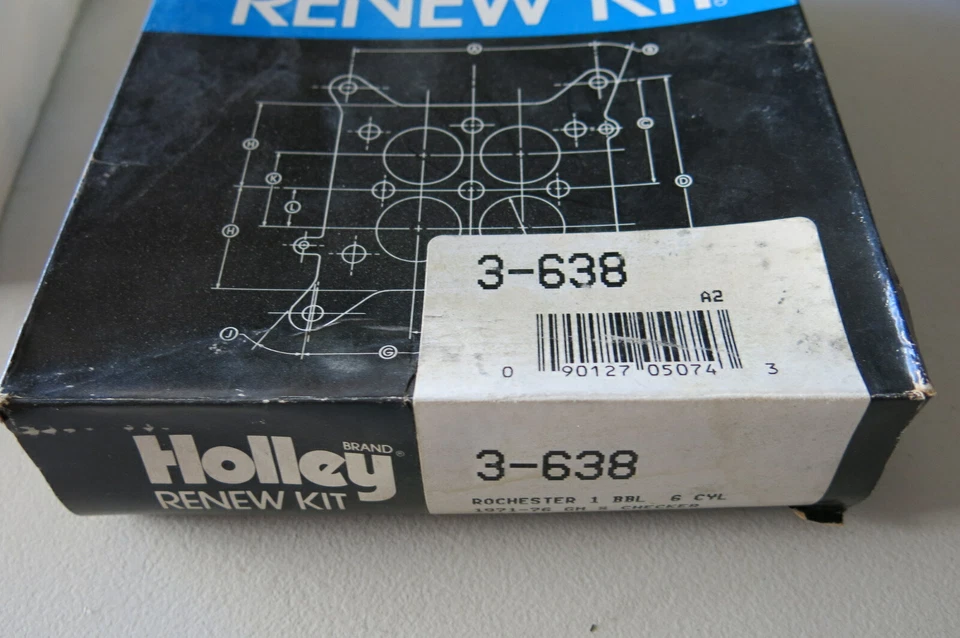 KIT REPARACIÓN CARBURADOR HOLLEY 3-638 SE ADAPTA A ROCHESTER 1BBL 6CYL 71-76 GM 8 CHECKER Foto 2 de 2