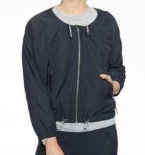 Athleta Navy Blue Chill Bomber Sporty Jacket Size Medium