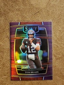 2021 Select Football Purple Prizm Concourse Level #1 Tom Brady #47/75