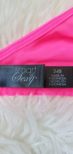 Smart & Sexy Women's Sheer Mesh Demi Underwire Bra Pink Size 34B - Picture 11 of 14