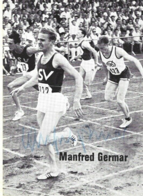 Autogramm Manfred GERMAR Olympia Bronze 1956 *1935 Karte aus 50er (122) xyz