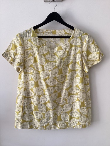 Ladies Seasalt Cornwall Mustard Trengrouse Top, UK Size 12, Used Condition