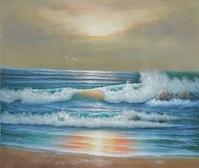 Seascape oil painting 21x25 High Quality Oil Painting