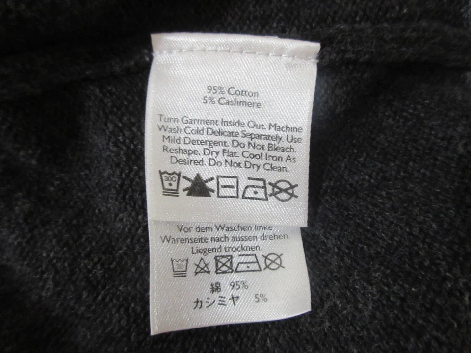 Talla XXL De Colección Eddie Bauer ALGODÓN/CACHEMIRA Gris Suéter Cárdigan Abuelo Papá Cabina Foto 4 de 4