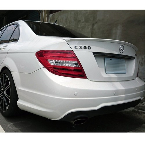 Unpainted ABS Fit For Mercedes Benz C250 W204 A TYPE REAR TRUNK SPOILER 08-13 - Picture 12 of 13