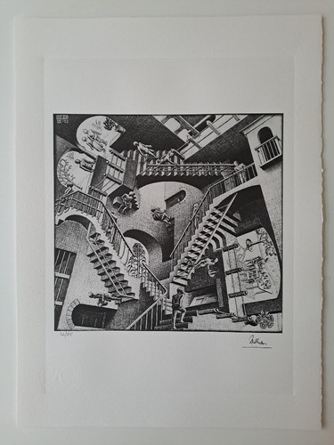 M. C. Escher Signed - Relativity - Collectable Lithograph - Picture 2 of 8