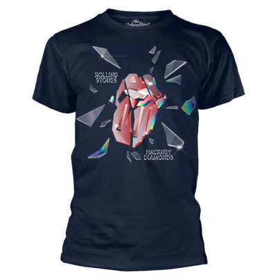 The Rolling Stones 'Hackney Diamonds Explosion' (Navy) T-Shirt - NEU!
