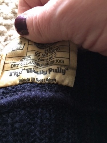 GR 38 DUNKELBLAU 100% WOLLE BRIGADE QUATERMASTERS PULLOVER - Bild 7 von 9
