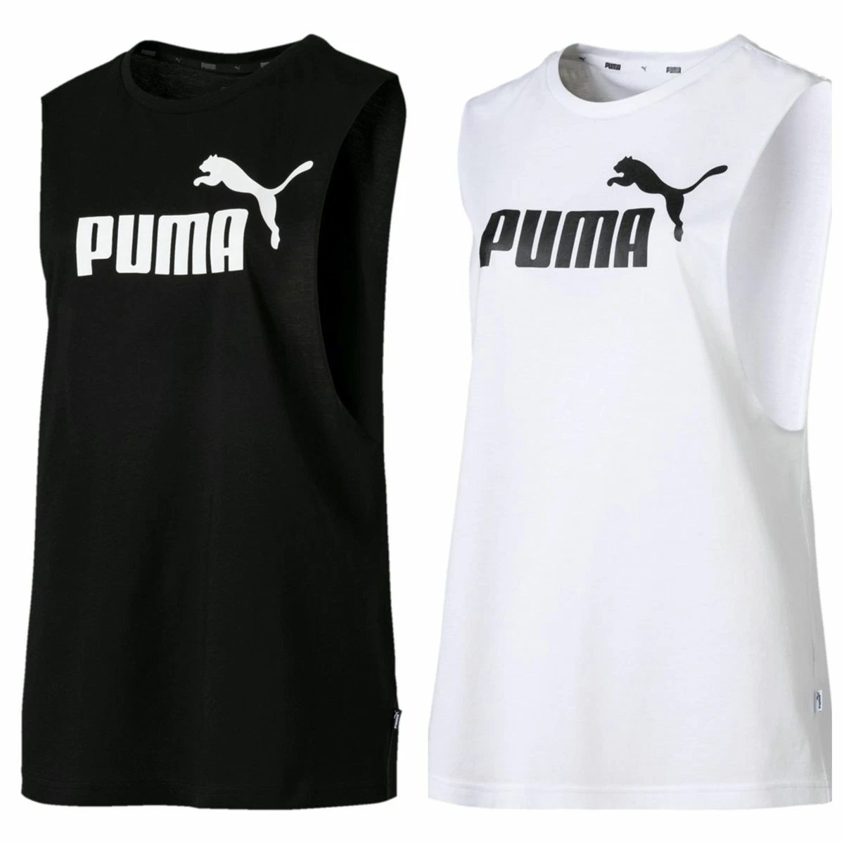 Puma Mujer Ess + Corte Apagado Logo Tanque Camiseta/Camiseta 854885