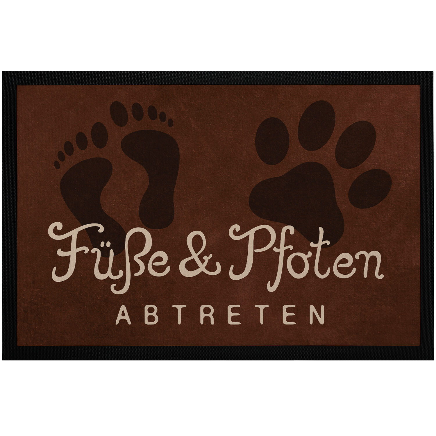 Fumatte Fe und Pfoten hier abtreten Spruch lustig Hund Katze 4990₽