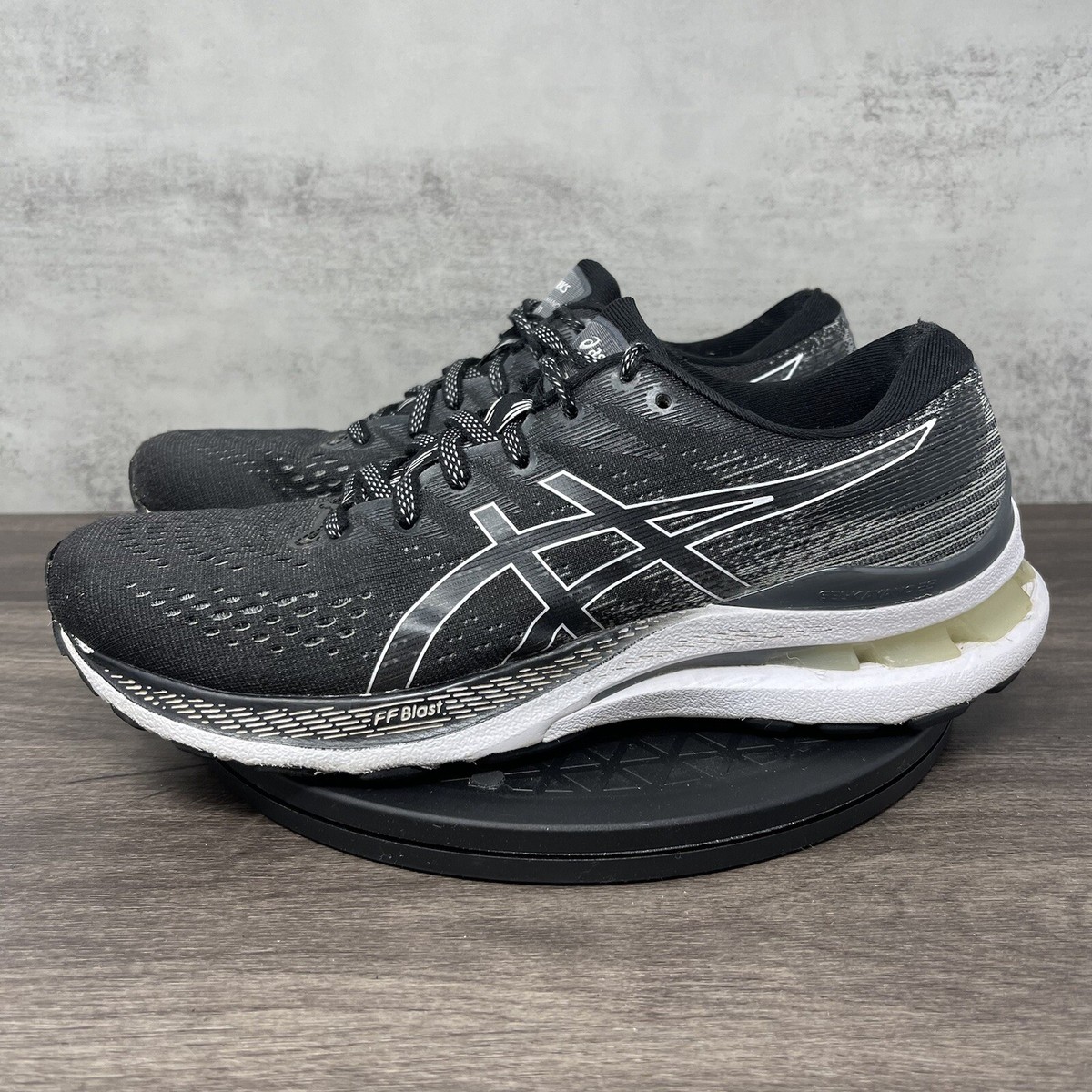 Asics Gel Kayano 28 Womens Size 9 Running Shoes Black White