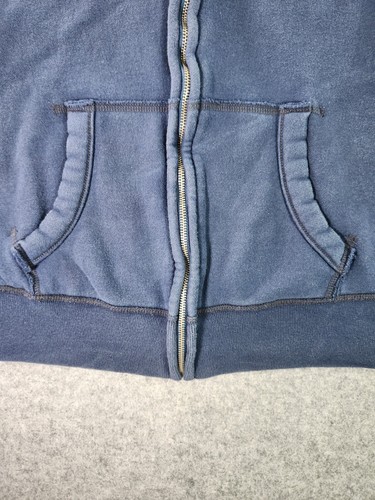 Hollister Hoodie Mens XL Blue Full Zip Hooded Sweatshirt Heavyweight Cotton - Picture 6 of 10