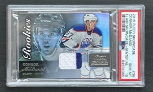 2015 Fleer Showcase Flair Materials #36 Connor McDavid RC 2 Color PSA GEM MT 10