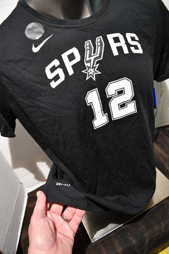Camiseta San Antonio Spurs Nike Alridge # 12 S/S, Negra Nueva Con Etiquetas Para Mujer XXL NUEVA CON ETIQUETAS - Imagen 2 de 7