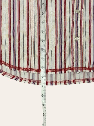 Georg Roth Mens Flip Cuff Contrast Pink Striped Pearl Snap Western Shirt Size L - Picture 11 of 12